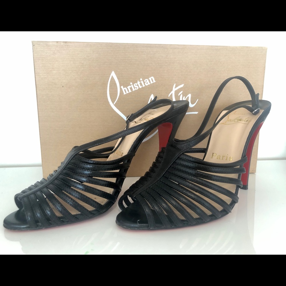 Christian Louboutin, 38, Black heels sandals